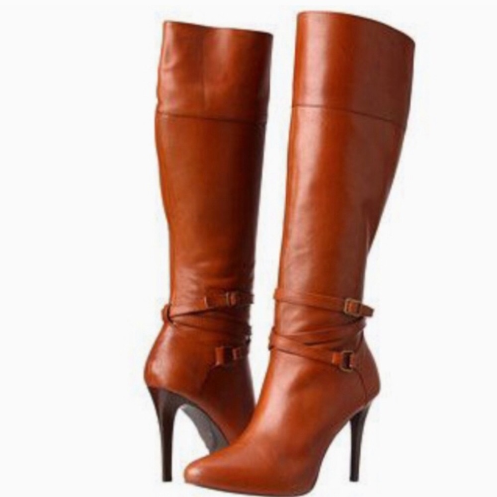 Lauren Ralph Lauren Kyla Tan Vachetta Heeled Boot